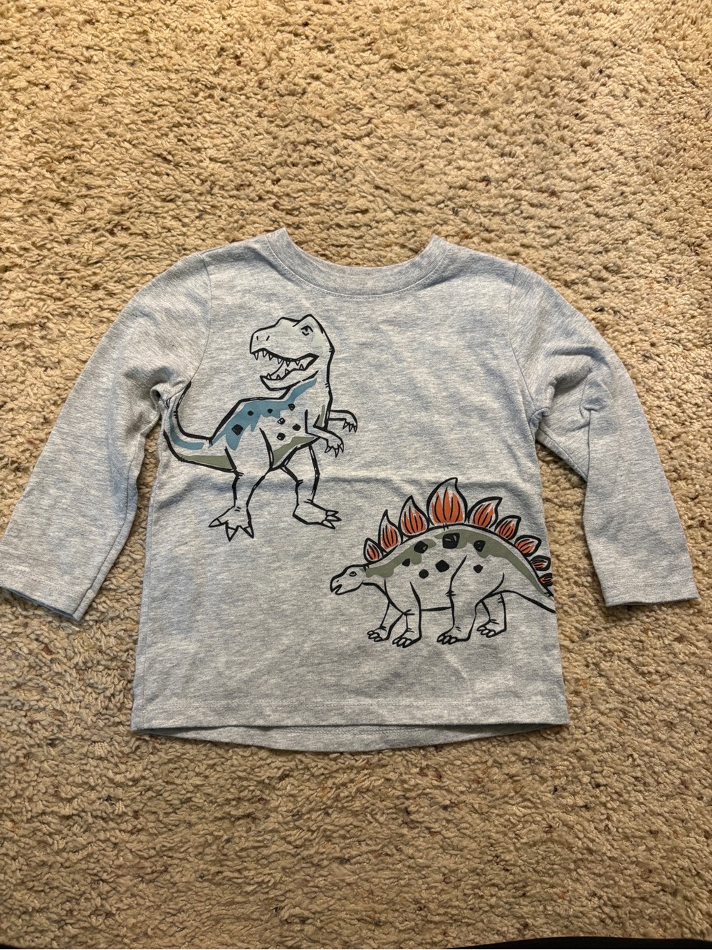 Garanimals Light Gray Long Sleeve Dinosaur Tee